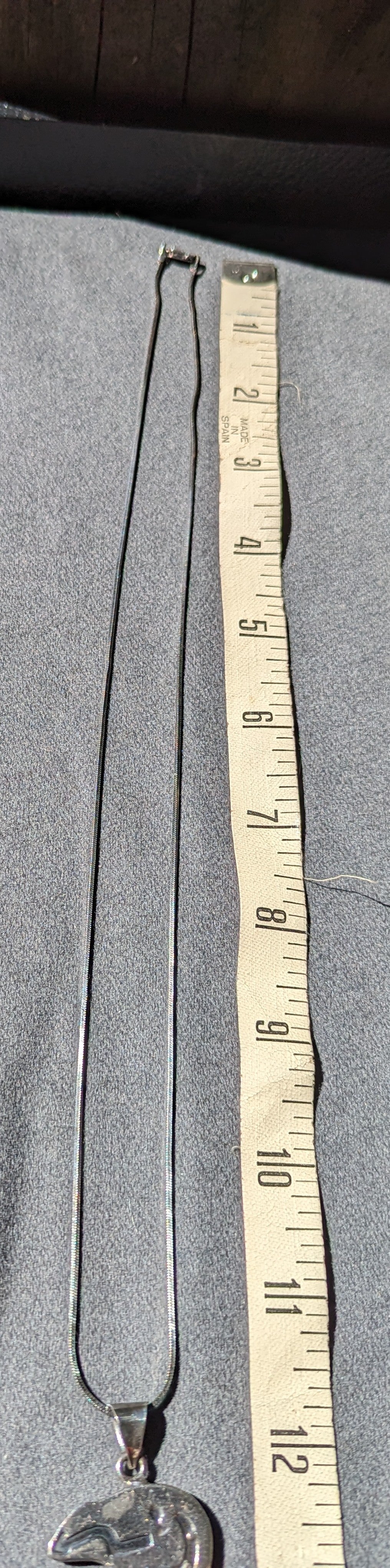 Vintage Navajo Medicine Bear Necklace Serpentine Box Chain 14g