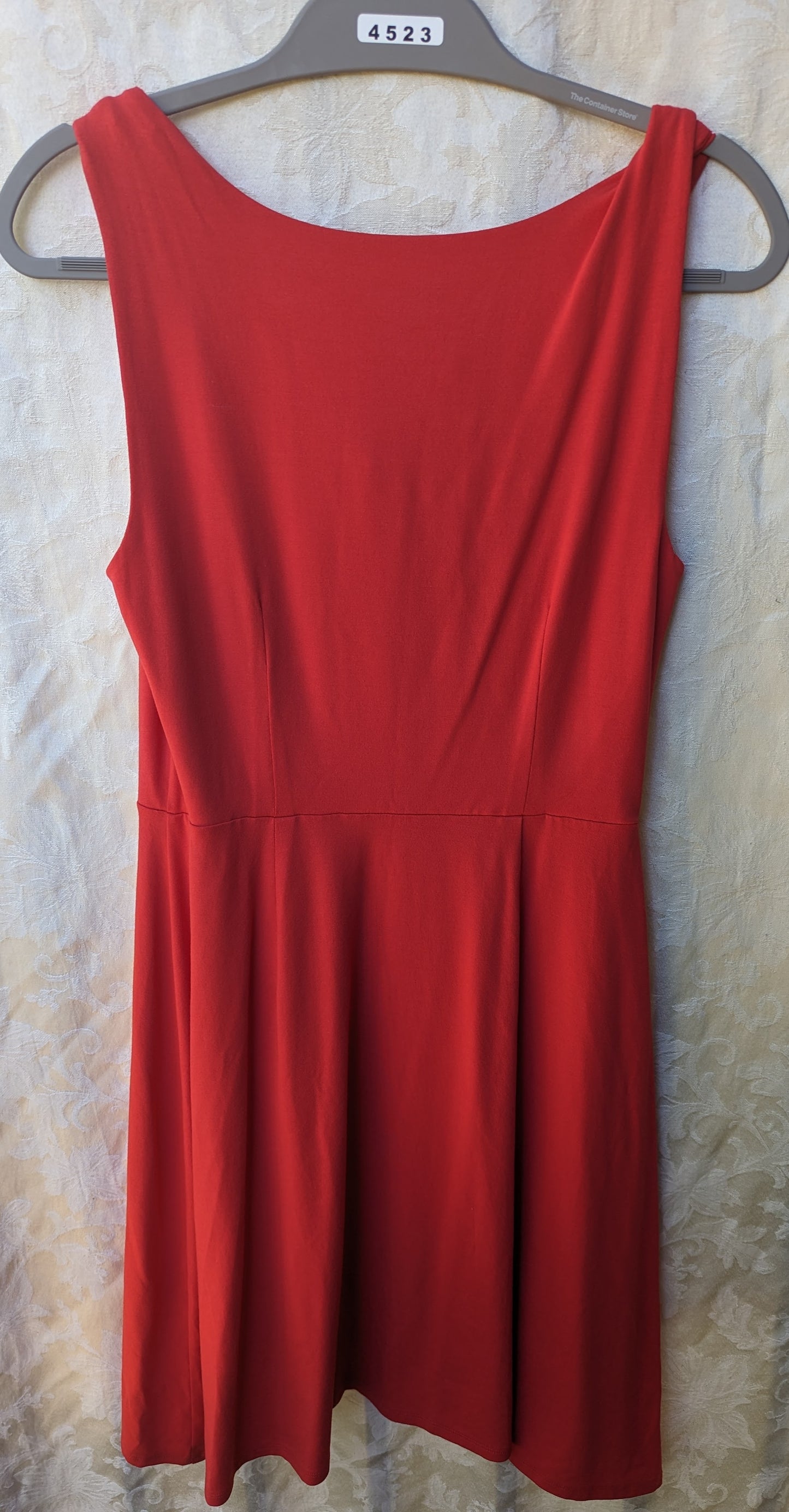 Ann Taylor Women's Red Fit & Flare Sleeveless Dress Size Small Gently Pre-owned