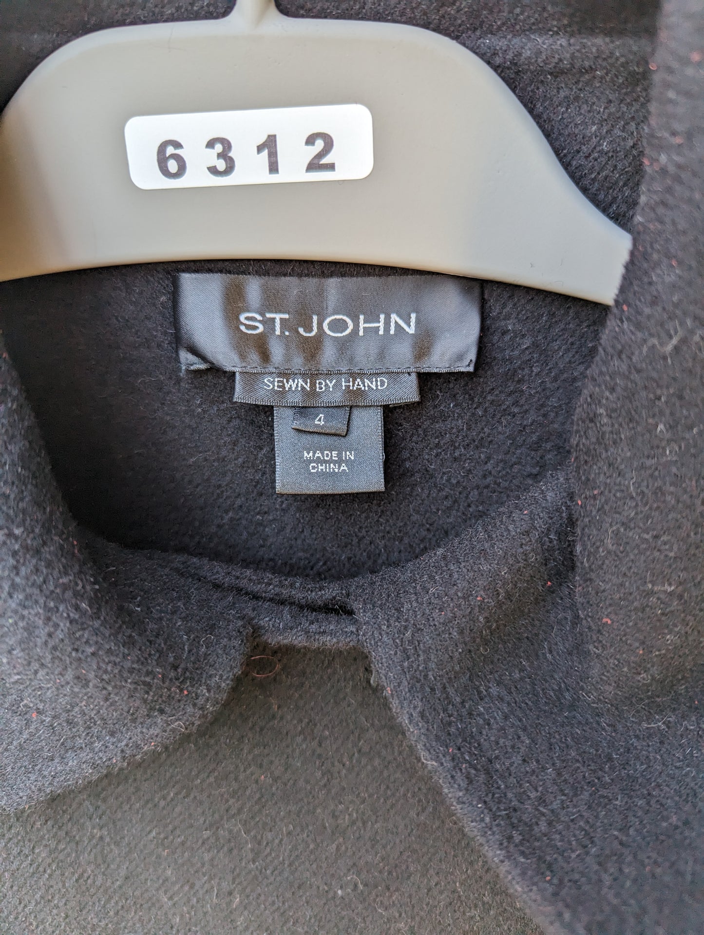 St. John Ladies Cashmere Wool Blend Color Block Jacket Size 4